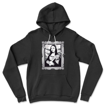 Gothic Monalisa Hoodie in Black color